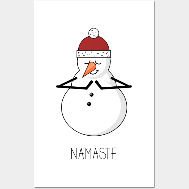 Cartoon snowman doing pose Wall Art by SooperYela